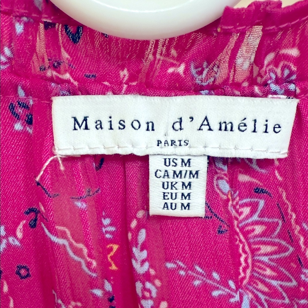 Vibrant Pink Paisley Blouse - Picture 2 of 13